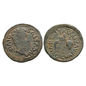 Ancient Roman Provincial Coins - Augustus - Spain - Emblems AE As