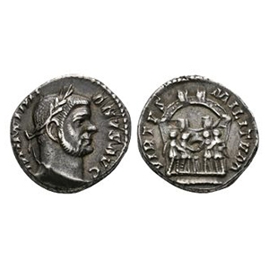 Ancient Roman Imperial Coins - Maximian - Tetrarchs AR Argenteus
