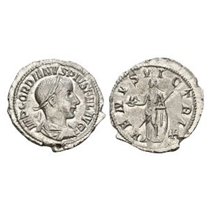Ancient Roman Imperial Coins - Gordian III - Venus AR Denarius