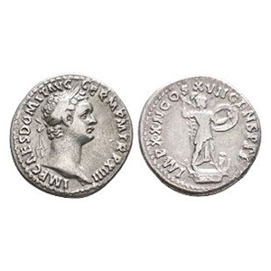 Ancient Roman Imperial Coins - Domitian - Minerva AR Denarius