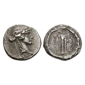 Ancient Roman Republican Coins - L Manlius Torquatus - Sibyl AR Denarius