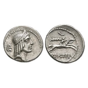 Ancient Roman Republican Coins - L Calpurnius Piso L f L n Frugi - Horseman AR Denarius