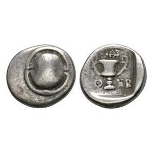 Ancient Greek Coins - Thebes - Boeotia - Shield AR Hemidrachm