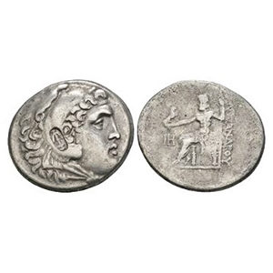 Ancient Greek Coins - Macedonia - Alexander III (the Great) - Countermarked AR Tetradrachm