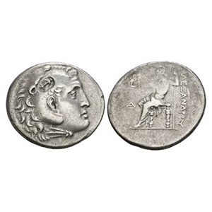 Ancient Greek Coins - Macedonia - Alexander III (the Great) - Countermarked AR Tetradrachm