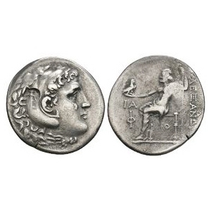 Ancient Greek Coins - Macedonia - Alexander III (the Great) - Countermarked AR Tetradrachm