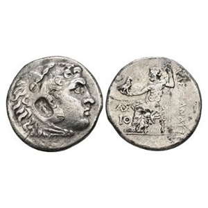 Ancient Greek Coins - Macedonia - Alexander III (the Great) - Countermarked AR Tetradrachm