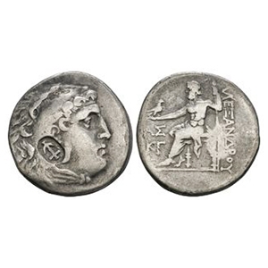 Ancient Greek Coins - Macedonia - Alexander III (the Great) - Countermarked AR Tetradrachm