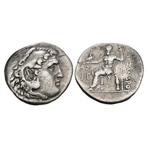 Ancient Greek Coins - Macedonia - Alexander III (the Great) - Countermarked AR Tetradrachm