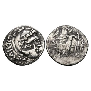 Ancient Greek Coins - Macedonia - Alexander III (the Great) - Countermarked Zeus AR Tetradrachm