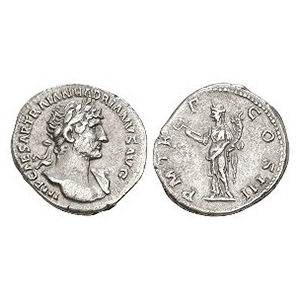 Ancient Roman Imperial Coins - Hadrian - Felicitas AR Denarius