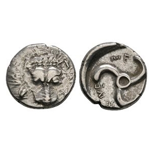 Ancient Greek Coins - Lycia - Trbbenimi - Lion Scalp AR 1/3 Stater