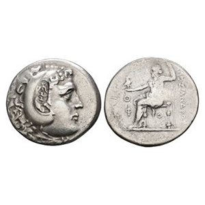 Ancient Greek Coins - Macedonia - Alexander III (the Great) - Countermarked AR Tetradrachm