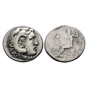Ancient Greek Coins - Macedonia - Alexander III (the Great) - Countermarked AR Tetradrachm