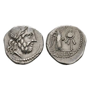 Ancient Roman Republican Coins - Cn Cornelius Lentulus - Victory AR Quinarius