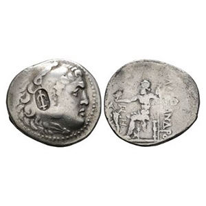 Ancient Greek Coins - Macedonia - Alexander III (the Great) - Countermarked AR Tetradrachm