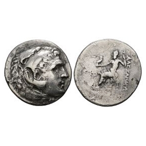 Ancient Greek Coins - Macedonia - Alexander III (the Great) - Countermarked AR Tetradrachm