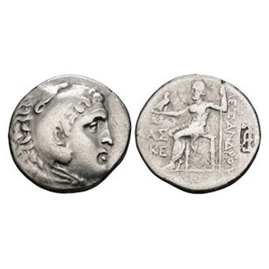 Ancient Greek Coins - Macedonia - Alexander III (the Great) - Countermarked AR Tetradrachm