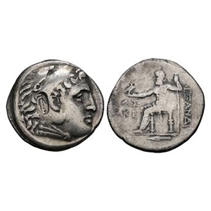 Ancient Greek Coins - Macedonia - Alexander III (the Great) - Countermarked AR Tetradrachm