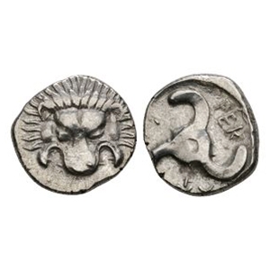 Ancient Greek Coins - Perikle - Dynast - Triskeles AR Fraction