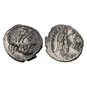 Ancient Roman Republican Coins - Cn Cornelius Lentulus - Victory AR Quinarius