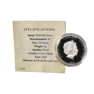World Coins - Cook Islands - Elizabeth II - 2016 - RM Shakespeare Macbeth Proof Silver $2