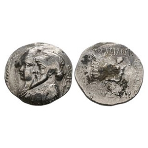 World Coins - Kings of Elymais - Kamnaskires III and Anzaze - Double Portrait  AR Tetradrachm