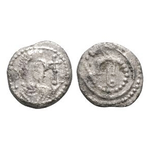 Anglo-Saxon Coins - Secondary Phase - Series K Type 33 - Wolfs Head AR Sceatta