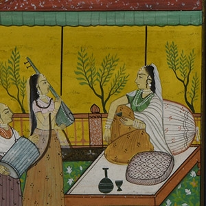 Framed Indian Watercolour Painting
