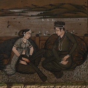 India Framed Watercolour Painting