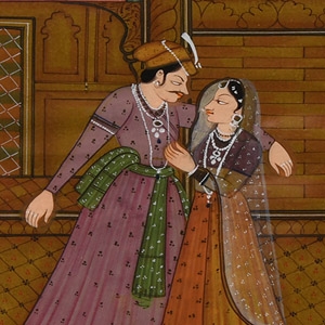 Framed Indian Watercolour Painting