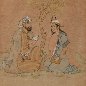 Framed Watercolour Painting by Nezami