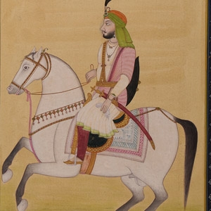 Indian Sikh School Painting of A Sikh Misl Leader