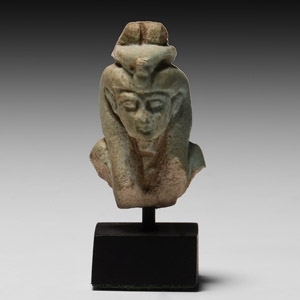 Egyptian Faience Amulet Bust