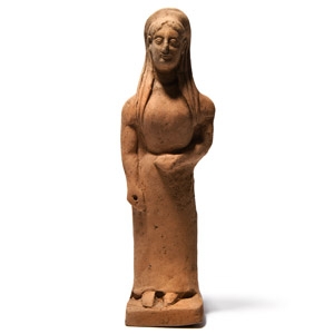 Terracotta Peplos Kore Figure