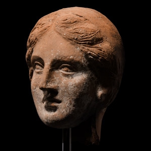 Life-Size Etruscan Terracotta Head