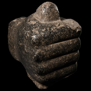 Colossal Basalt Statue Clenched Hand of a King