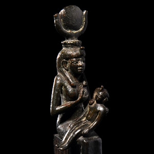Seated Isis with Horus Statuette