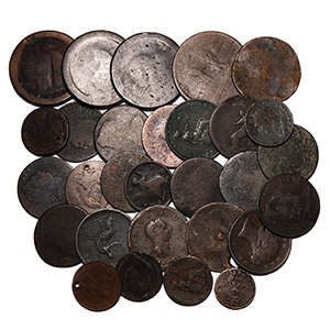 English Milled Coins - William and Mary to Victoria - Copper and Bronze Issues [30]