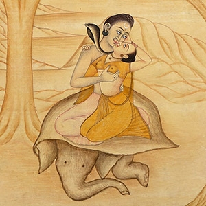Indian Uma Shanker Guler School Erotic Painting