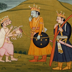 Indian Kangra School Miniature of Mahabharata Series