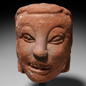 Indian Red Sandstone Buddha Head