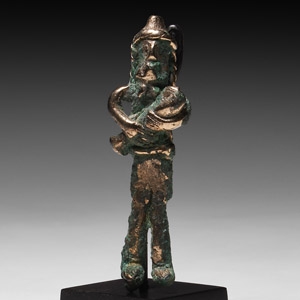 Amlash Bronze Mother and Child Figure