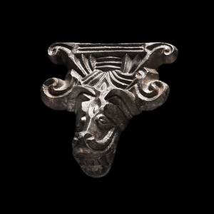 High-Status Scandinavian Viking Silver Snarling Dragon Mount
