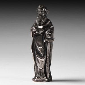 Post Medieval Silver Apostle Paul Statuette