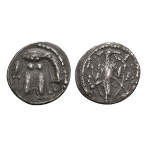 Anglo-Saxon Coins - Secondary Phase - Series V, Type 7 - Wolf and Twins AR Sceatta