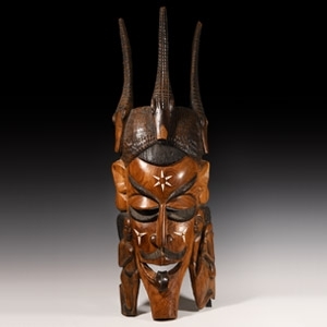 Massive South African Wooden Tribal Mask