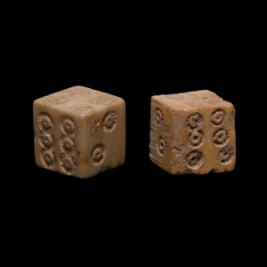 Roman Bone Dice Pair