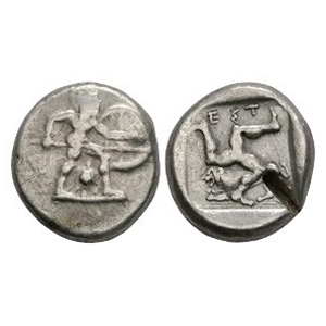 Ancient Greek Coins - Pamphylia - Aspendos - Triskeles AR Stater