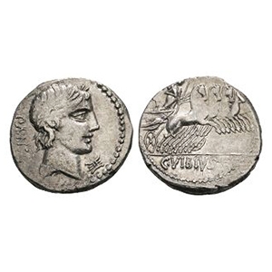 Ancient Roman Republican Coins - C Vibius C f Pansa - Minerva AR Denarius